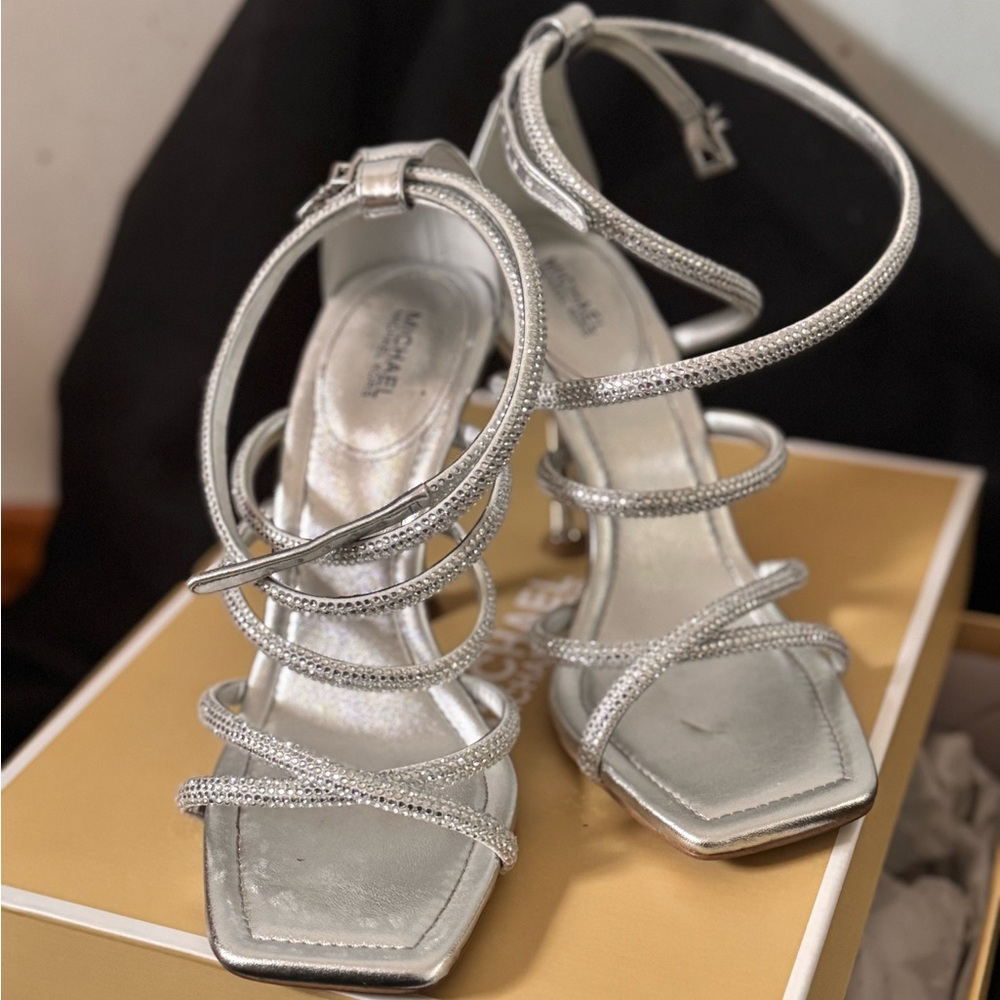 Michael Kors Silver Strappy Women's Heels